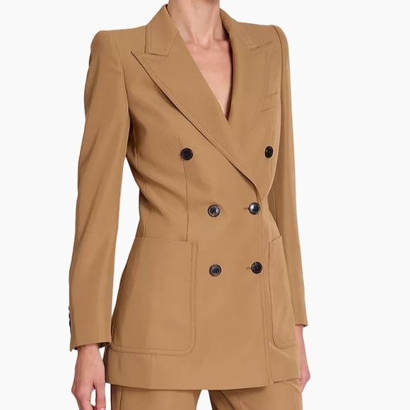 NWT Dries Van Noten Double-Breasted Wool-Blend Jacket - Picture 4 of 15